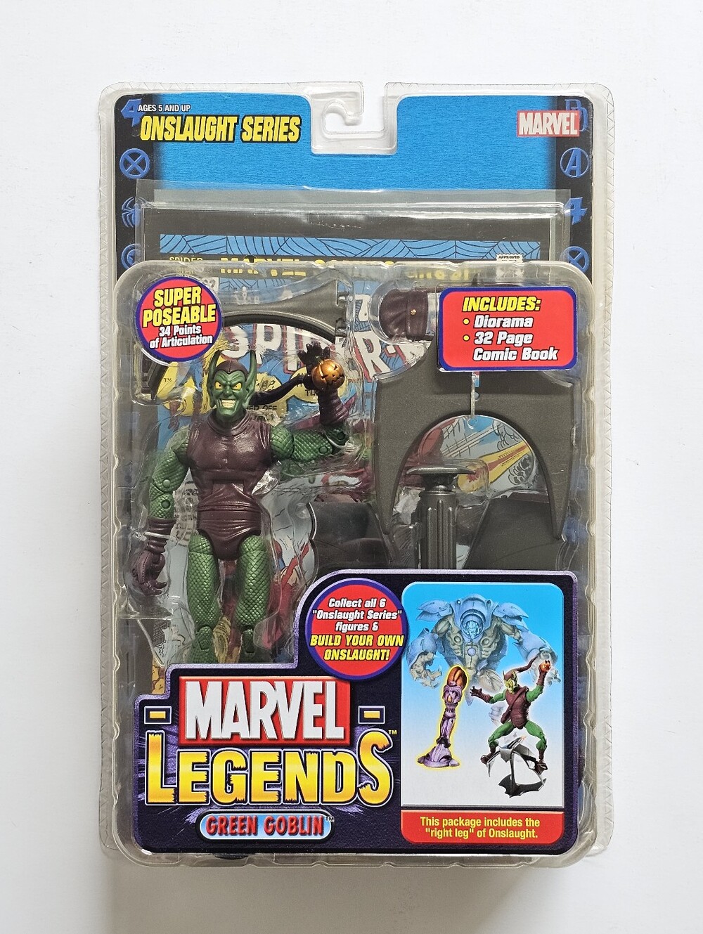 Green Goblin Toy Biz Marvel Legends Spider-Man 2006 Onslaught Series NIB